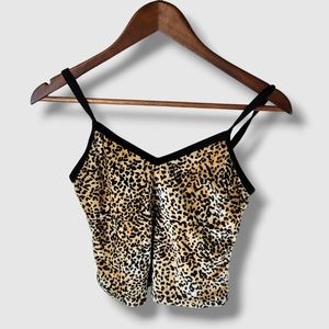 Cheetah cropped tank